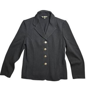St. JOHN Basics Black Knit Santana Women's Blazer Size: 10
